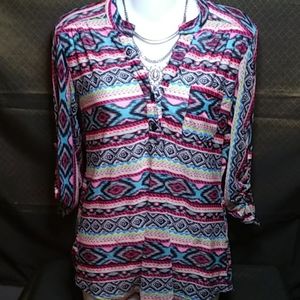 Native American pattern blouse